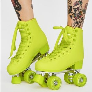 Impala Quad Roller Skates in Voltage Green